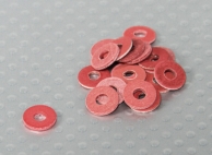 Red Fiber Insulation washer 8mm O.D - 3mm I.D. 20 Piece Bag