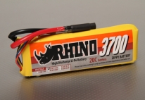 Rhino 3700mAh 3S 11.1v 20C Lipoly Pack