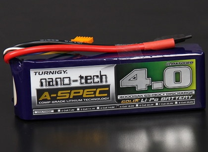 Turnigy nano-tech A-SPEC 4000mah 5S 65~130C Lipo Pack