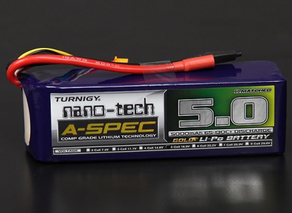 Turnigy nano-tech A-SPEC 5000mah 5S 65~130C Lipo Pack
