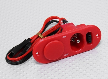 Heavy Duty RX Switch with Charge Port & Fuel Dot Red